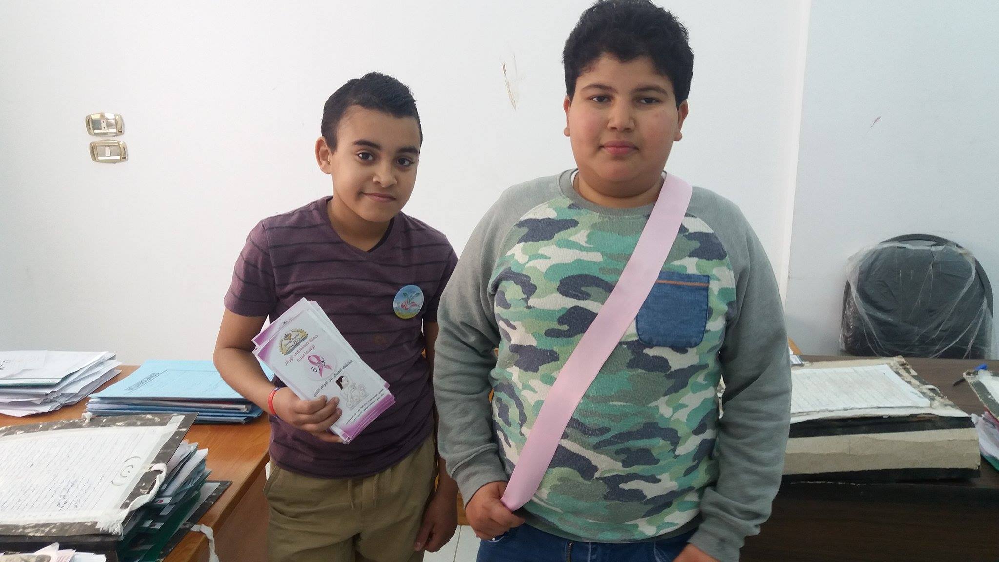 حصرى بالصور ” ل رصد الوطن ” جيل مصر الصغير يساهم فى حملة نوارة للكشف المبكر على سرطان الثدى