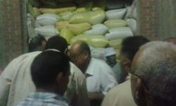 ضبط 150 طن أرز بمخزن بالمطرية