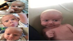 بالصور.. طفل رضيع يُشعل الـ”سوشيال ميديا”  بأغرب تعبيرات وجه في العالم