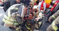 وفاه 40 رجل إطفاء داخل مبني بلاسكو بإيران