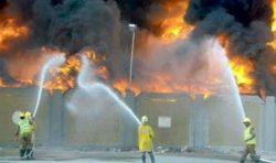 اندلاع حريق هائل بمبنى كلية التربية جامعة الفيوم
