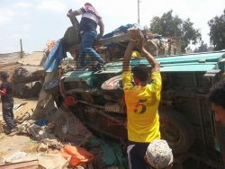 عاجل…إصابة 5 أشخاص بحادث مرورى فى كفر الشيخ