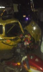 عاجل بالصور…إصابة مواطن فى حادث تصادم على طريق بيلا- كفر الشيخ