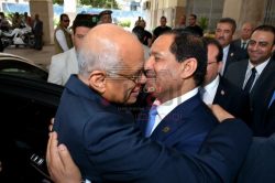 رئيس البرلمان المصرى يصرح صقر الغربية شرف جمهورية مصر العربية بانجازاته