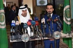 رئيسا البرلمان العربي والعراقي يتفقان على ضرورة توحيد الجهود العربية لإعادة إعمار العراق ودعم النازحين وحل الخلافات بالمنطقة